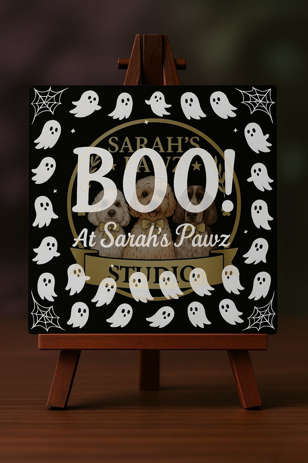 BOO! Halloween Sign  (Custom Digital Pet Plaque)