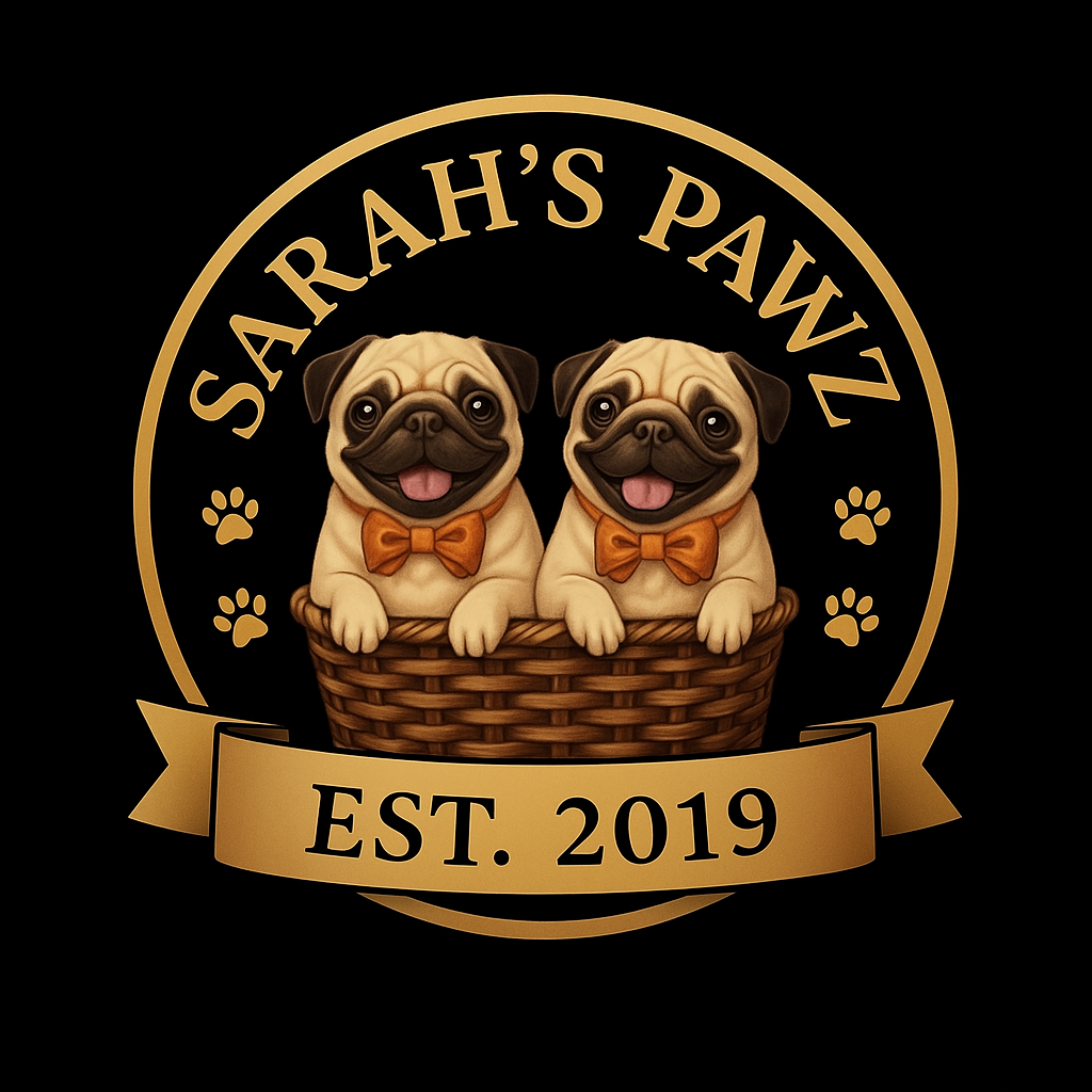 Classic Pug Pawtrait | Bespoke Pet Art Print by Sarah’s Pawz Studio