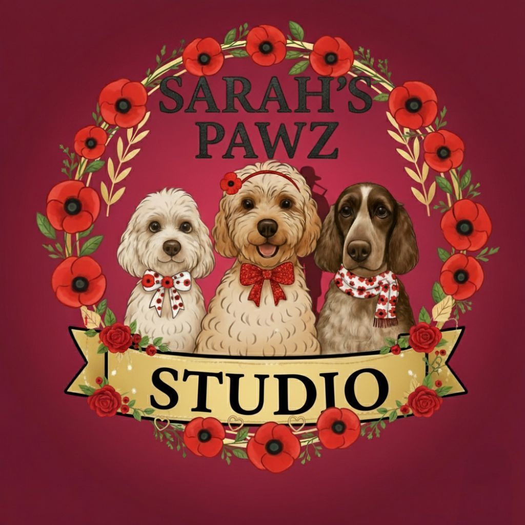 🌺 Sarah’s Pawz Studio – Poppy Day & Remembrance Logo (EDIT ONLY)  Collection (Digital Download)