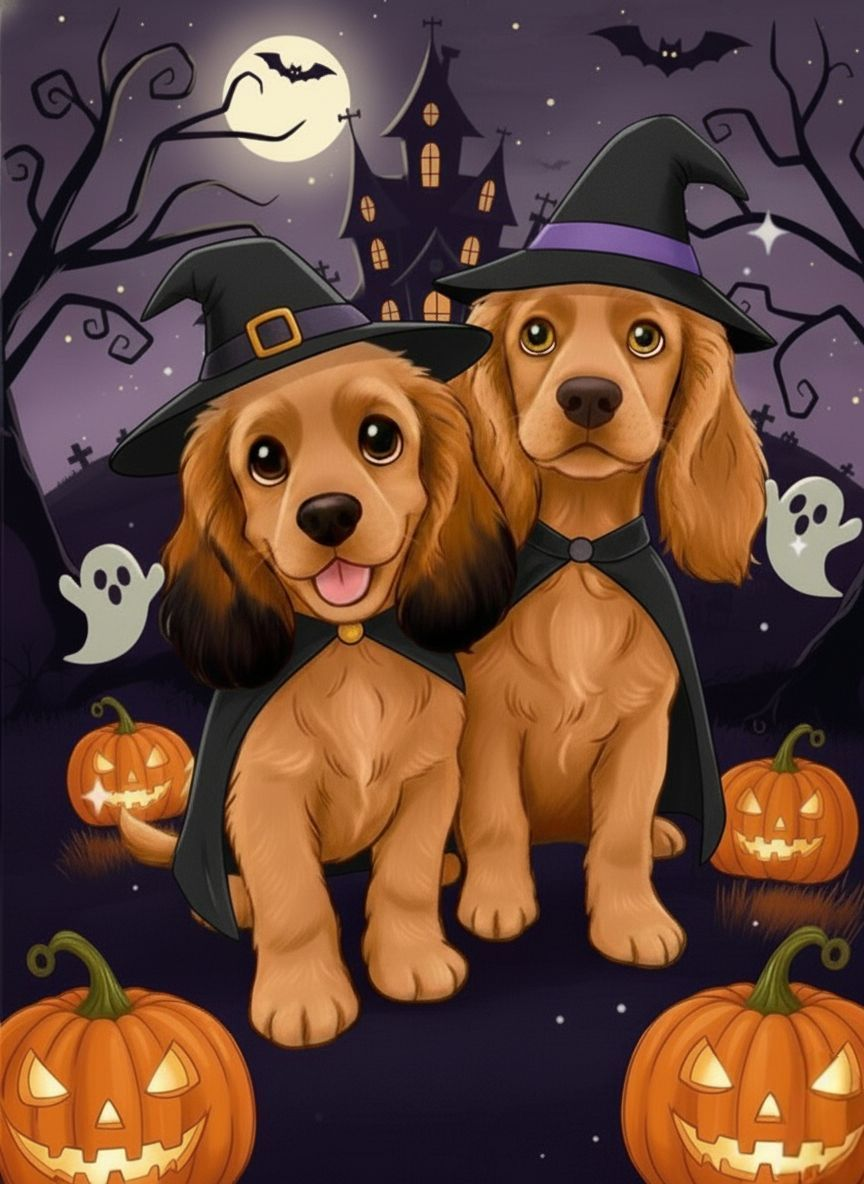 Halloween Spaniel Edition – Trick or Treat Pups